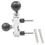 RAM Mount Chrome Motorcycle Handle Base with Double 1 inch Ball