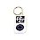 Geocaching White Key Chain
