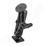 RAM Mount Aluminum Round AMPS Plate on Square Base with 1.5 inch Ball