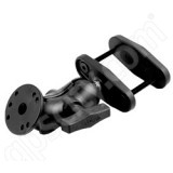 RAM Mount Round Plate Mount on 2.5 inch Clamp Base with 1.5 inch Ball and Short Arm