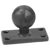 RAM Mount Rectangular 1.5 x 3 inch Plate with 1.5 inch Ball