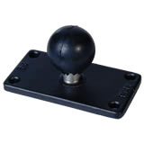 RAM Mount Rectangular 2 x 4 inch Plate with 1.5 inch Ball