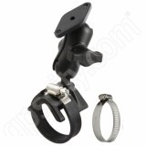 RAM Mount Strap Rail Base with Short Arm Diamond Plate Assembly