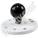 RAM Mount White Aluminum 1.0 inch Ball on 2.44 inch dia. Plate