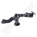RAM Mount Double Swing Arm Curved with 1.5 inch Ball Plate