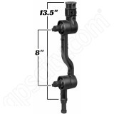 RAM Mount Plastic Adjustable Adapt-A-Post 13.5 inch Extension Arm RAP-114-APB2U