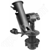 RAM Mount RAM Tube Jr Fishing Rod Holder Short 4 inch Post Round Flush Mount Base