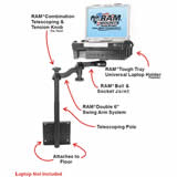 RAM Mount Dodge and Chrysler Dual Arm Laptop Vehicle Mount