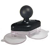 RAM Mount Dual Lite Suction Base with 1 inch Ball Plastic Plate