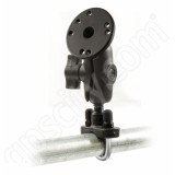 RAM Mount Steel U-Bolt Rail Base with Short Arm Round Plate Assembly