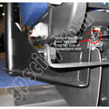 Click for larger view of the RAM-VB-140 Semi Truck Laptop Mount Installation Back View