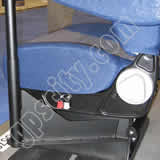 Click for larger view of the RAM-VB-140 Semi Truck Laptop Mount Installation Side View