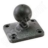 RAM Mount Plastic Rectangular AMPS Plate with 1 inch Ball
