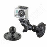 RAM Mount GoPro Short Arm Suction Mount with Additional Flat Surface Base