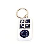 Geocaching White Key Chain