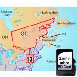Garmin TOPO Canada South Quebec microSD Card-Region 13