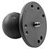 RAM Mount Aluminum Round 2.5'' dia Base with Camera 0.25''-20 Male Thread with 1.5'' Ball