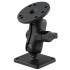 RAM Mount Aluminum 1'' Ball System with 2.5'' dia Base and 2'' x 4'' Rectangular Plate on Short Arm