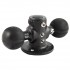 RAM Mount Aluminum 1.5 inch Double or Triple Ball on 2.5 inch Base with 0.62 inch Hole