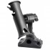 RAM Mount Plastic RAM Tube Jr. Fishing Rod Holder with Short 4 inch Post Spline and Bulkhead/Flat Surface Mounting Base