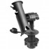 RAM Mount Plastic RAM Tube Jr. Fishing Rod Holder with Short 4 inch Post Spline and Round Flush Mounting Base