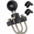 RAM Mount Aluminum Medium Dual Stainless Steel Adapter U-Bolt Base with 1.5 inch Ball