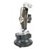 RAM Mount Chrome 1 inch Ball Mount with Locking Suction Base and Diamond Plate on Standard Arm