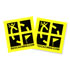 Geocaching Logo Yellow Sticker Four Pack