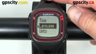garmin forerunner 10: settings