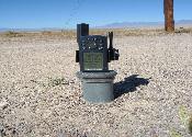 A BLM section marker near Rachel