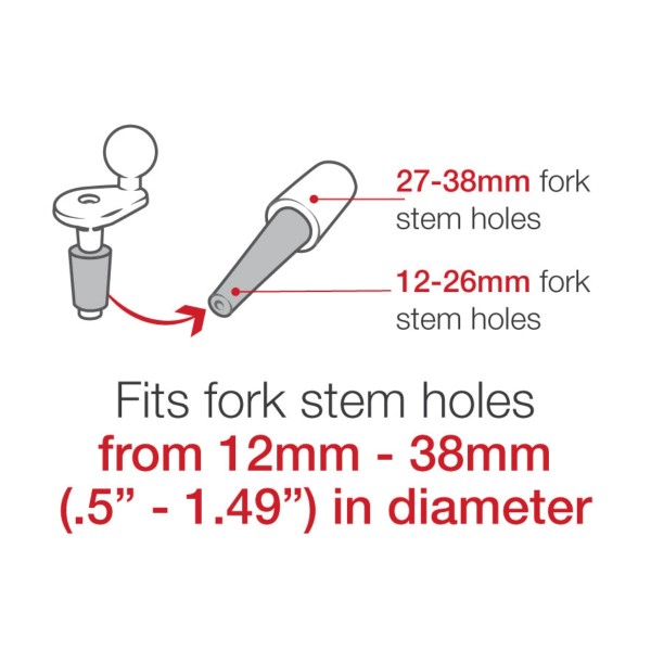 ジェイムスマッケンジー(額入り) RAM Mount Motorcycle Fork Stem Base with 1 inch Ball