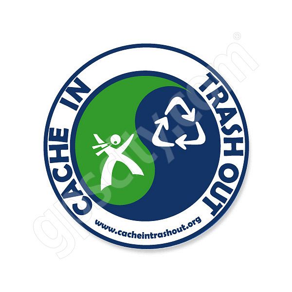 Geocaching CITO 3in Round Sticker