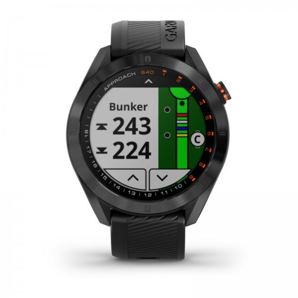 Garmin Approach S40 Black Stainless Steel with Black Band