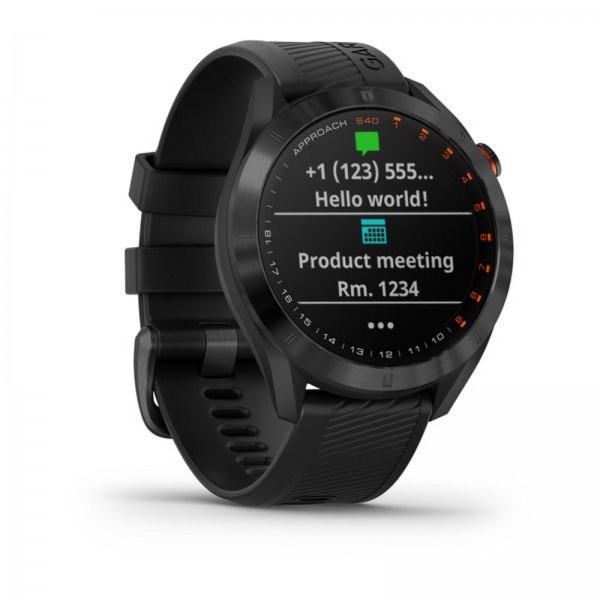 Garmin Approach S40 Black Stainless Steel with Black Band