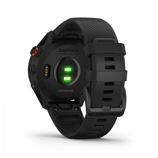 Garmin Approach S62 GPS Golf Watch Bundle with Black Silicone Band