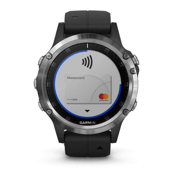 fenix 5s silver with black band