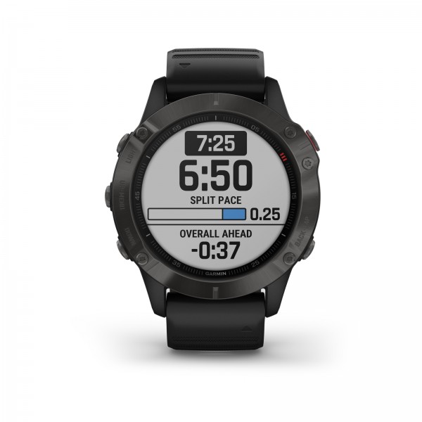 Garmin fenix 6 Sapphire Carbon Gray DLC with Black Band