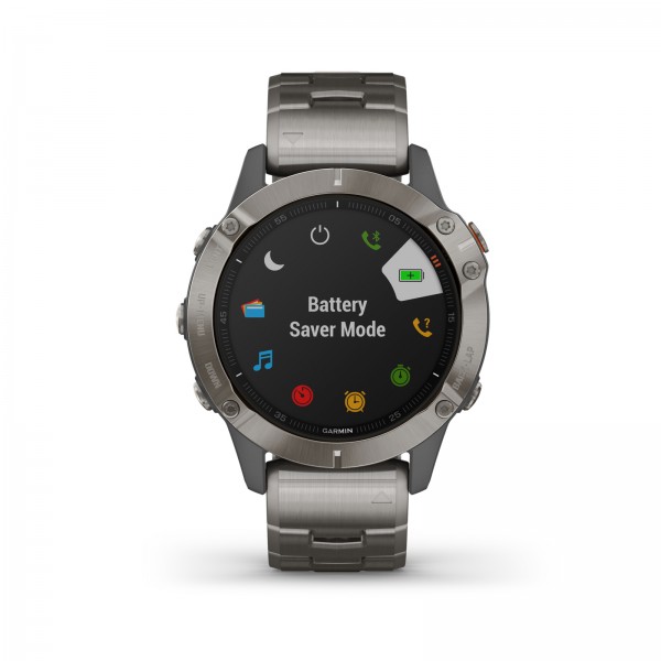 Garmin fenix 6 Sapphire Titanium with Vented Titanium Bracelet