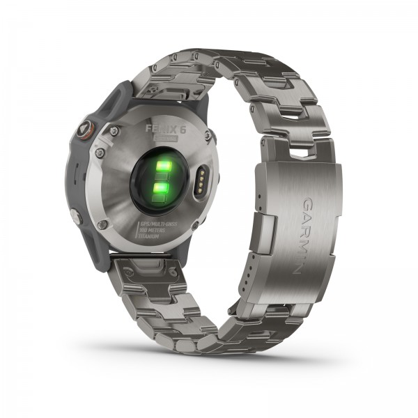 GARMIN FENIX 6 SAPPHIRE TI GRAY TITANIU… Garmin fenix 6 Sapphire Titanium with Vented Titanium Bracelet