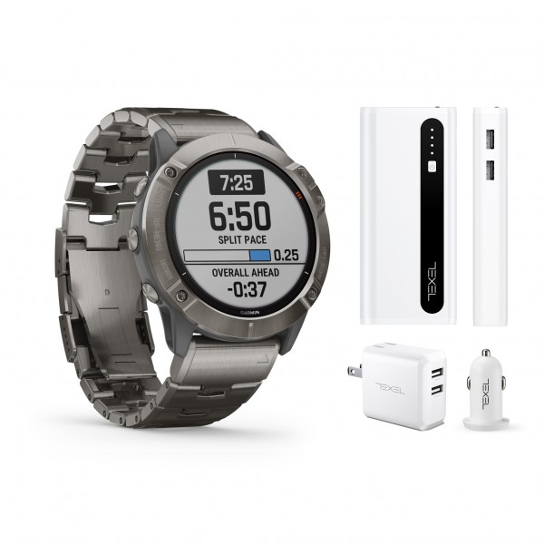 garmin fenix 6x pro solar titanium bracelet