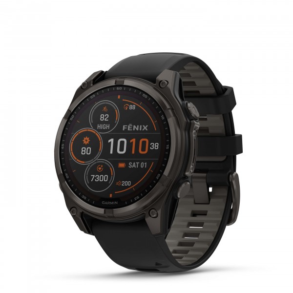 Garmin fenix 8 47mm Solar Sapphire Carbon Gray DLC Titanium Black