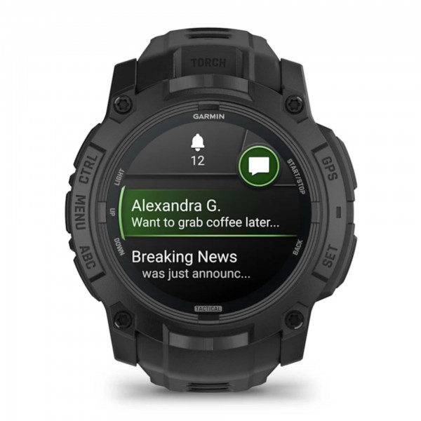 新品未使用Garmin Instinct 3 Tactical 戦術版 50mm Garmin Instinct 3 50mm AMOLED Tactical Edition GPS Watch Black