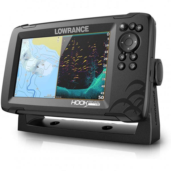 その他 LOWRANCE HOOK REVEAL5 HOOK Reveal 5 SplitShot with C-MAP Discover™ OnBoard Card