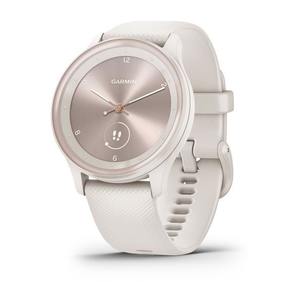 【GARMIN】 VIVOMOVESPORT Peach / Ivory Garmin vivomove Sport Ivory Silicone Band with Peach Gold