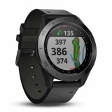 Garmin Approach S60 GPS Golf Watch with Black Leather Band