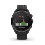 Garmin Approach S62 GPS Golf Watch Bundle with Black Silicone Band