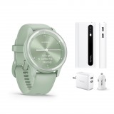 Garmin vivomove Sport Cool Mint Silicone Band Silver Accent and